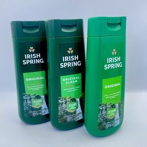 3 Irish Spring Original Clean Fresh Scent 24HR Fresh Body Wash for‎ Men 20 Oz